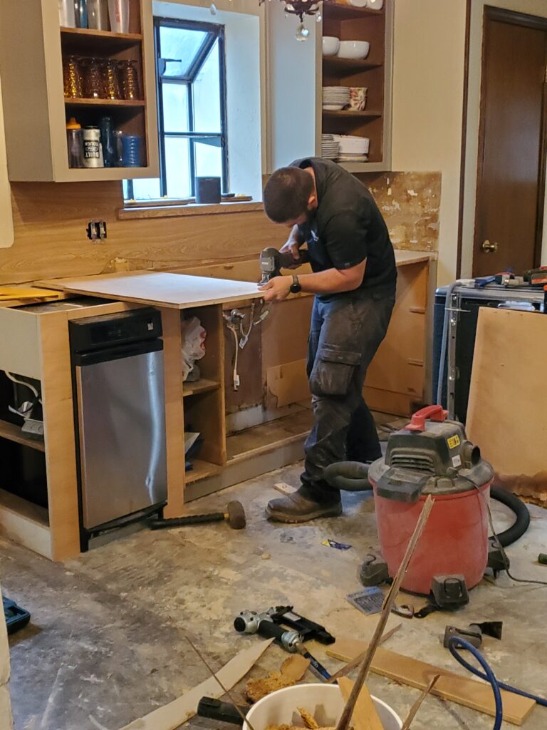 building cabinets