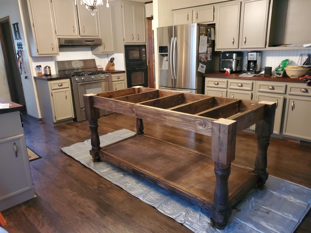 huge island for a homestead kitchen remodel