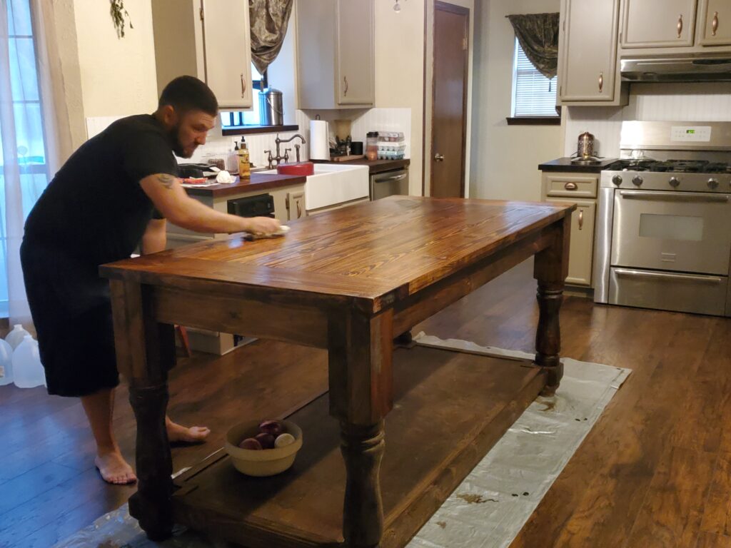 sealing huge island for kitchen remodel