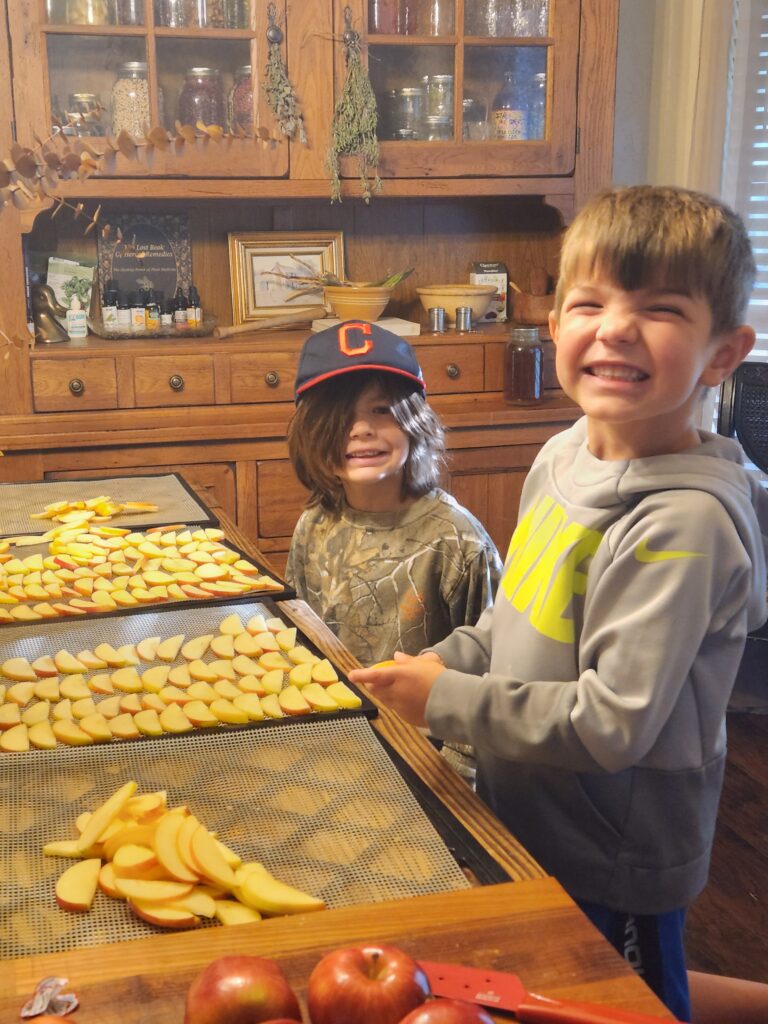 Hagan Homestead dehydrating at home